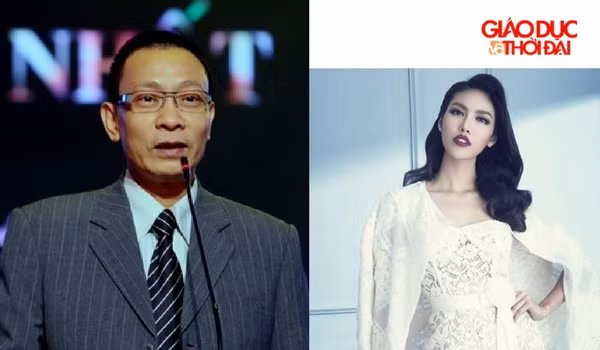 Dẫn chương trình đêm trao giải Cống hiến âm nhạc lần thứ 13 nhà báo Lại văn Sâm và hoa khôi Lan Khuê.