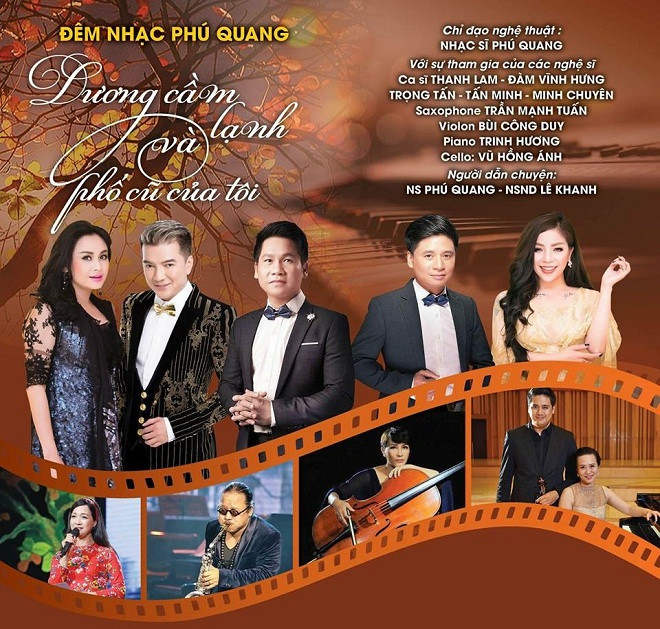 Các nghệ sỹ tham gia đêm nhạc Phú Quang.