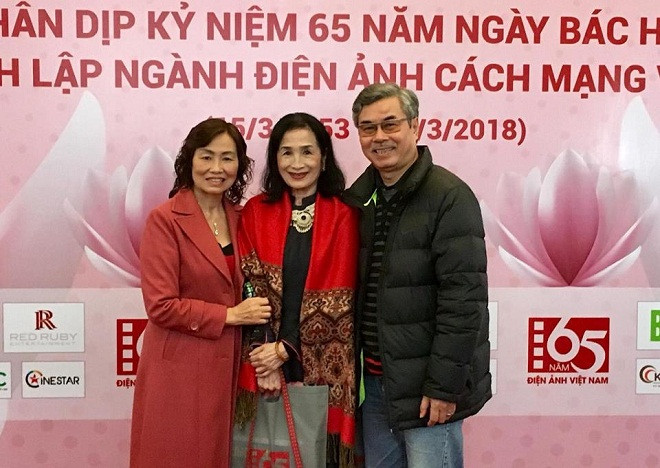 Nhà biên kịch Bành Mai Phương, diễn viên Trà Giang, nhà quay phim Trần Quốc Dũng.