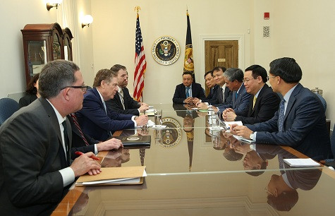 Phó Thủ tướng làm việc với Trưởng Đại diện Thương mại Hoa Kỳ Robert Lighthizer - Ảnh: VGP