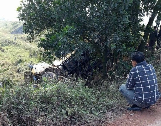 Hiện trường vụ tai nạn.