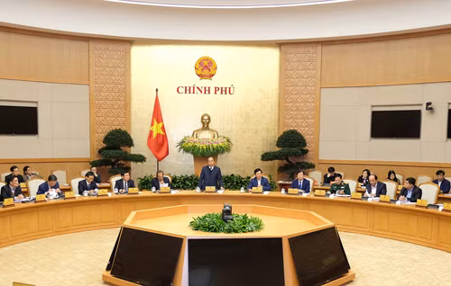 Phiên họp Chính phủ thường kỳ tháng 12/2017.Ảnh: VGP