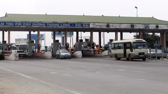 Trạm thu phí BOT Bắc Thăng Long - Nội Bài (Ảnh: VGP)