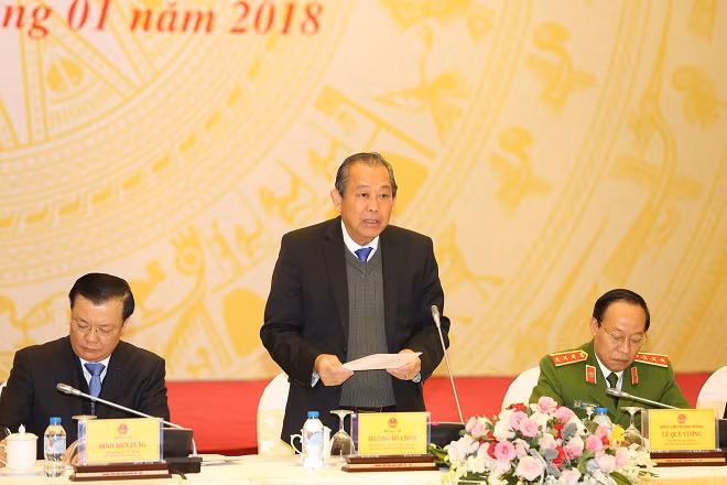 Phó Thủ tướng Thường trực Chính phủ Trương Hoà Bình phát biểu tại Hội nghị - Ảnh: VGP