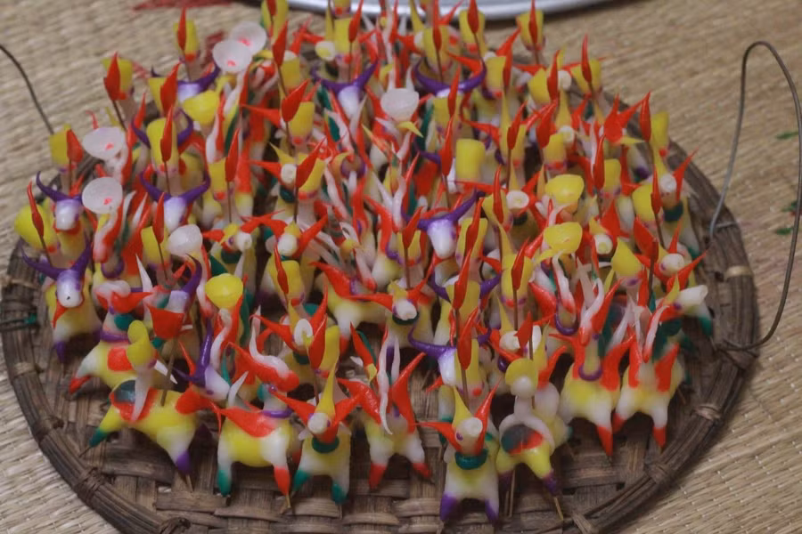 Phên tò he đã được hoàn tất sau nhiều công đoạn. ảnh: Thu Hoài