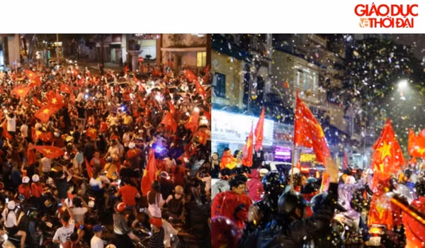 Hàng ngàn cổ động viên tại Hà Nội và Hồ Chí Minh ra đường sau chiến thắng của U23 tại giải U23 Châu Á