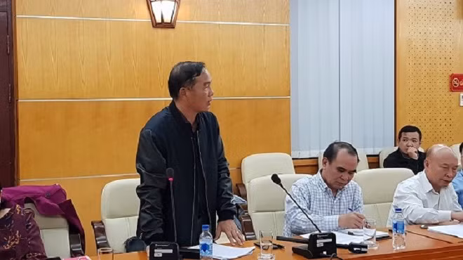 Ông Lê Nam Trà, nguyên Chủ tịch HĐTV Mobifone tại buổi công bố. Ông Lê Nam Trà, nguyên Chủ tịch HĐTV Mobifone tại buổi công bố.