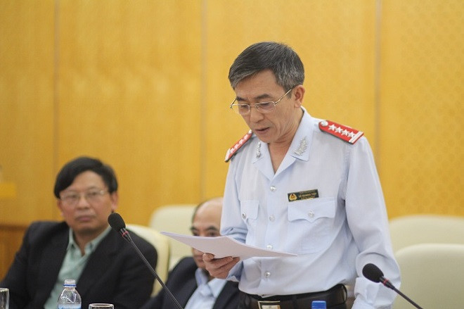 Trưởng Đoàn Thanh tra Lê Quang Tiệp trình bày kết luận thanh tra.