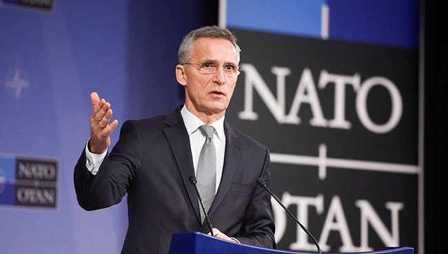 Tổng Thư ký NATO Jens Stoltenberg lên tiếng ủng hộ chiến dịch tấn công của liên quân vào Syria. Ảnh: NATO.int Tổng Thư ký NATO Jens Stoltenberg lên tiếng ủng hộ chiến dịch tấn công của liên quân vào Syria. Ảnh: NATO.int