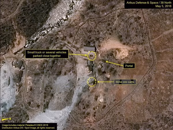 Bãi thử hạt nhân Punggye-ri của Triều Tiên. (Nguồn: Reuters/TTXVN)