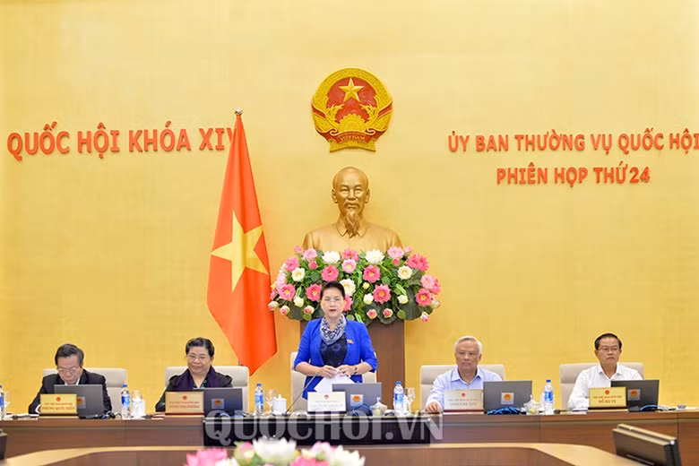 Chủ tịch Quốc hội Nguyễn Thị Kim Ngân phát biểu khai mạc. Ảnh: VGP