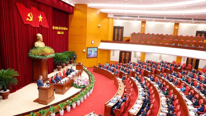 Tổng Bí thư Tô Lâm phát biểu khai mạc Hội nghị. (Ảnh: Phạm Kiên/TTXVN)