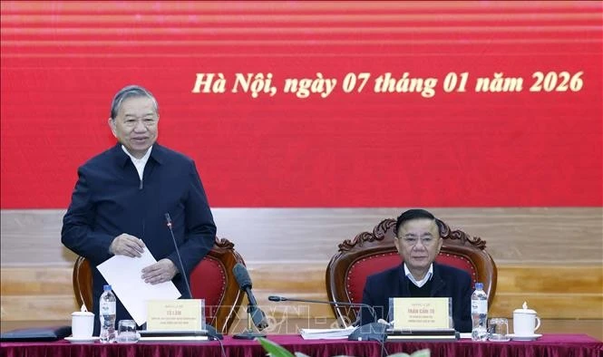 Tổng Bí thư Tô Lâm phát biểu chỉ đạo. Ảnh: Thống Nhất/TTXVN