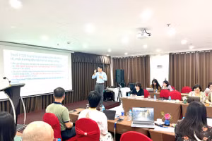 Quang cảnh buổi tập huấn.