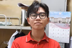 Hà Thanh Phúc (quê ở Việt Trì, Phú Thọ) sinh viên năm nhất của Trường Đại học Y Hà Nội. Ảnh NVCC.