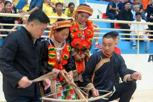 Vận động viên tham gia Ngày hội thể thao các DTTS tỉnh Thái Nguyên năm 2025.