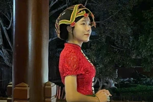 Thùng Thị Thủy Tiên, tân sinh viên năm nhất ngành Sư phạm Âm nhạc, Trường Đại học Sư phạm Hà Nội.