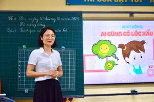 Chân dung cô Trần Thị Tuyết Trường Tiểu học Phúc Đồng (Hà Nội). Ảnh Liêm Anh.