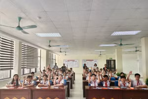 Học sinh Trường TH Kim Đồng (TP Hồ Chí Minh) tham gia khảo sát.