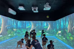 Một tiết học ứng dụng công nghệ AI vào giảng dạy của Trường mầm non Lãnh Đạo Tài Năng Sài Đồng. Ảnh NC.