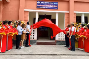 Khai trương Trung tâm Chuyển đổi số trong kỹ thuật xây dựng. Ảnh LA.