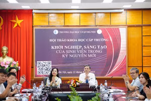 PGS.TS Nguyễn Bá Bình – Phó Hiệu trưởng Trường ĐH Luật Hà Nội chủ trì hội thảo.