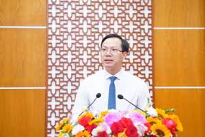 Ông Đoàn Trung Kiên phát biểu.