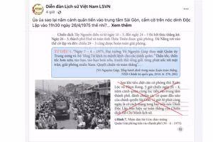 Nội dung sai lệch được đăng tải trên "Diễn đàn Lịch sử Việt Nam LSVN".