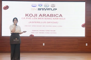 Sinh viên thuyết trình ý tưởng của mình.