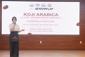 Sinh viên thuyết trình ý tưởng của mình.