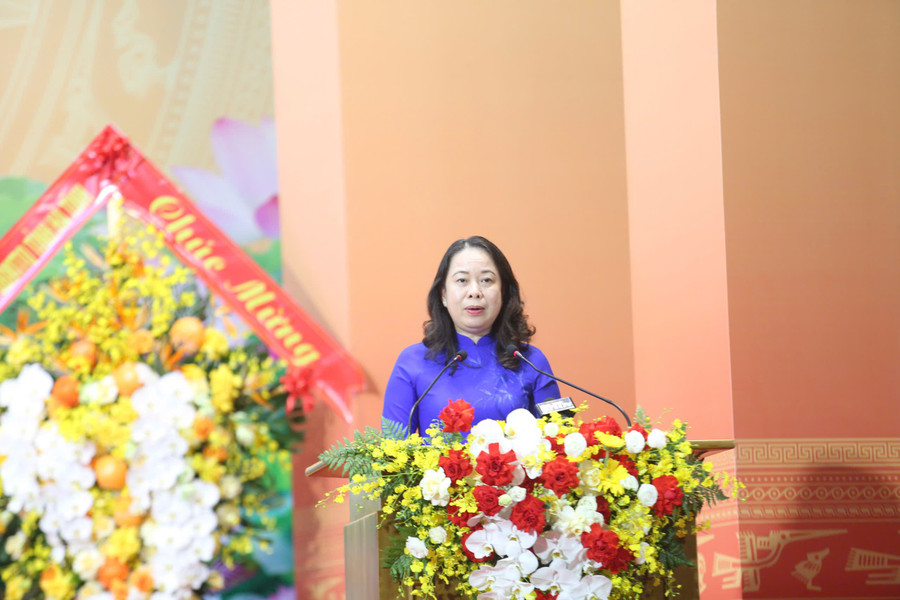 Bà Võ Thị Ánh Xuân - Phó Chủ tịch nước phát biểu chỉ đạo tại Đại hội. z7110548030404-735f726d697a135ba0de38dfea00f782.jpg