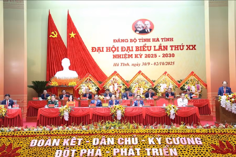 Đại hội Đại biểu Đảng bộ Hà Tĩnh khóa XX, nhiệm kỳ 2025-2030.