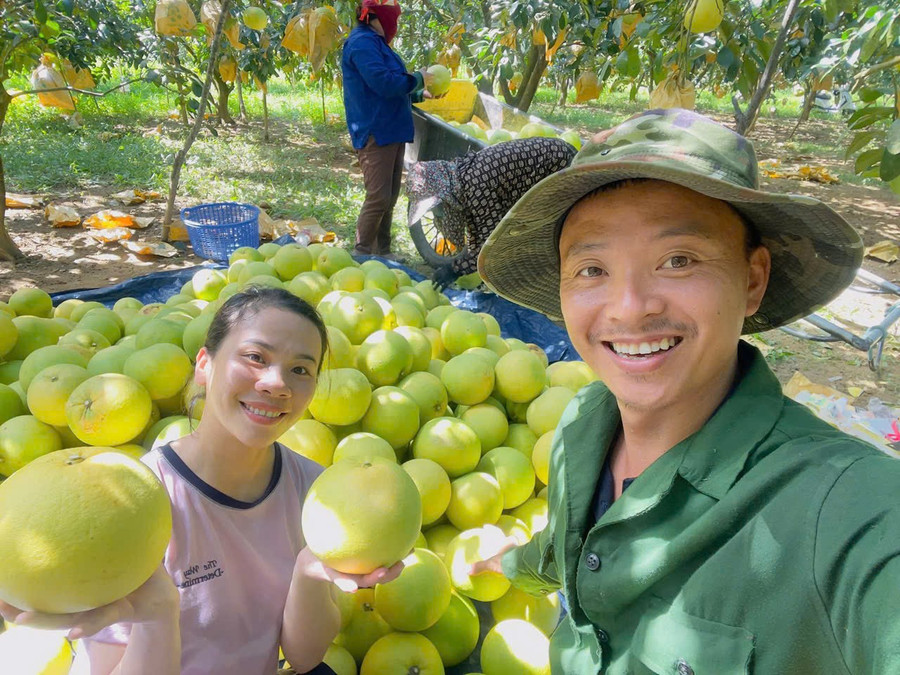 Vợ chồng anh Trần Xuân Loát (SN 1988) và chị Nguyễn Huyền Ân (SN 1991) - chủ HTX Choa. z7149921016242-113ea31644998c6437051ba23accf4fb.jpg