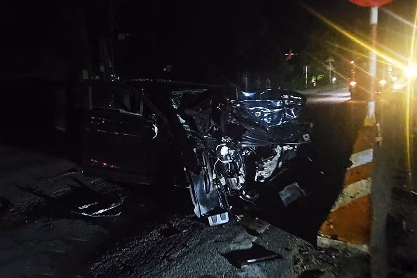 Hiện trường vụ tai nạn.