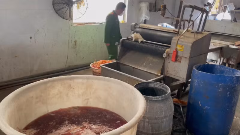 Phát hiện 12 tấn lòng lợn bốc mùi thối tại cơ sở của người Trung Quốc ảnh 1