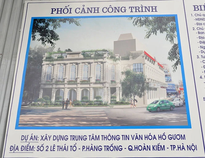 Phối cảnh công trình Trung tâm thông tin Hồ Gươm