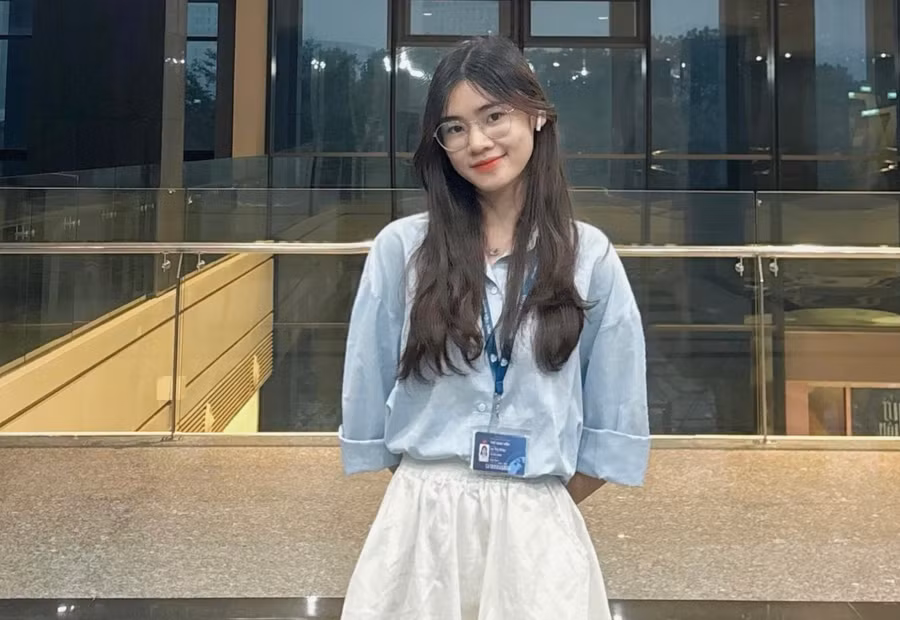 La Thị Diệp hiện là sinh viên năm nhất, Học viện Ngoại giao. Ảnh NVCC.