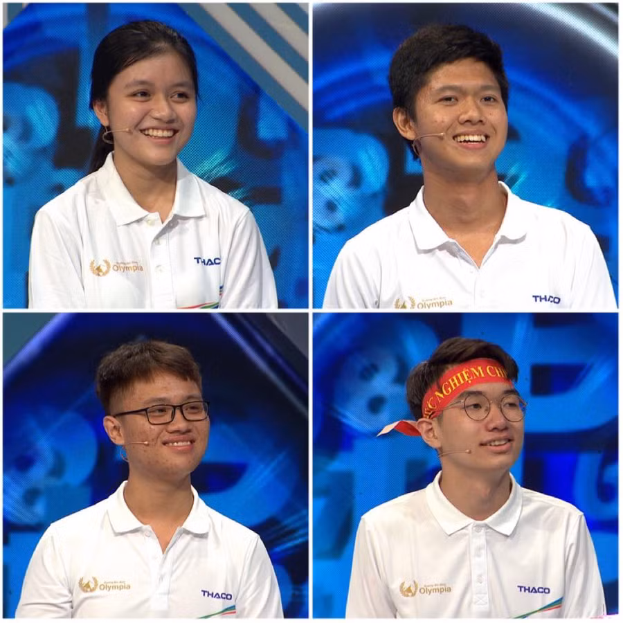 4 thí sinh tại cuộc thi tháng Olympia.