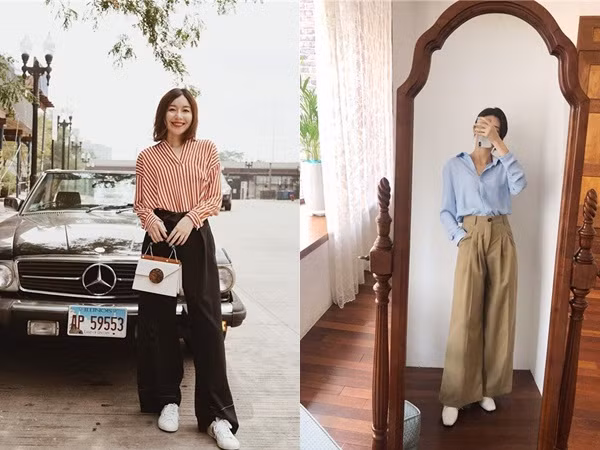 Combo áo sơ mi và quần âu chính là lựa chọn lý tưởng dành cho các nàng yêu thích phong cách thanh lịch và thời thượng