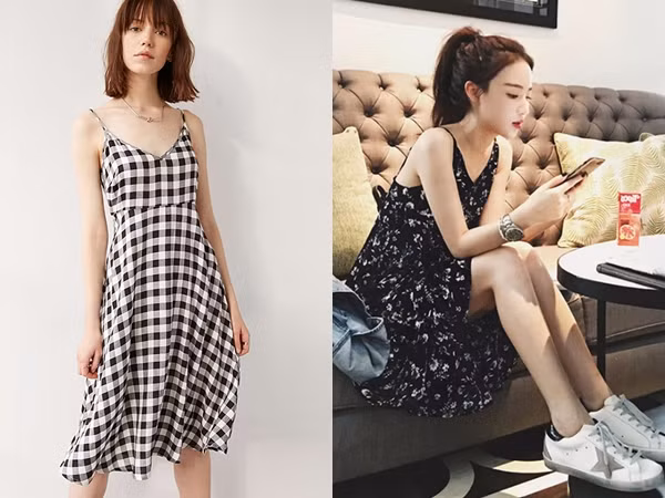 Váy hai dây dáng suông là món đồ vừa dễ mặc lại có khả năng giấu dáng rất đỉnh 