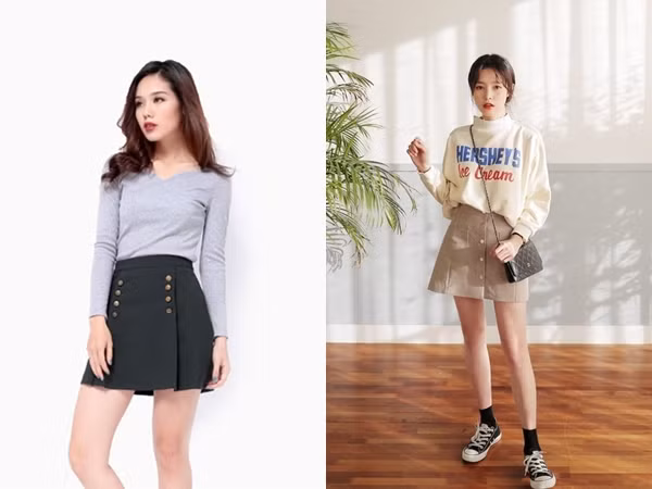 Váy chữ Avới phần chiết ở eo và xòe rộng ở dưới luôn khiến cơ thể của phái đẹp trông thon gọn tức thì 