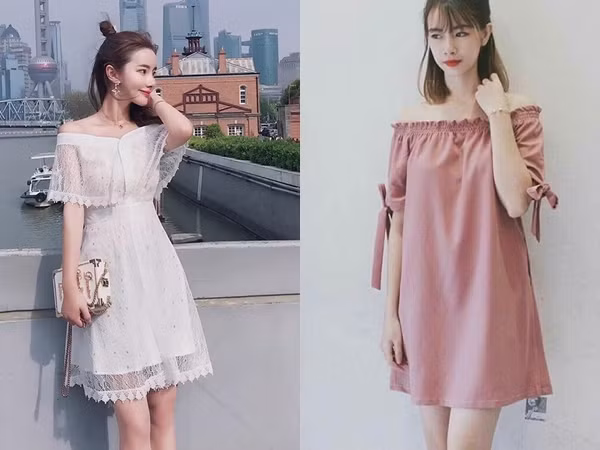 Váy trễ vai vừa mang lại cho phái đẹp vẻ ngoài thu hút lại giúp cho các nàng khoe khéo nét gợi cảm nơi xương quai xanh