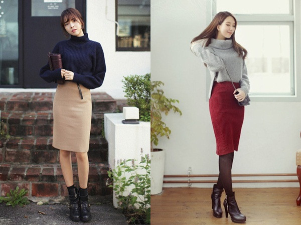 Áo len và chân váy dáng ôm sẽ giúp vẻ ngoài của chị em phụ nữ trở nên gợi cảm, cuốn hút hơn hẳn Áo len và chân váy dáng ôm sẽ giúp vẻ ngoài của chị em phụ nữ trở nên gợi cảm, cuốn hút hơn hẳn