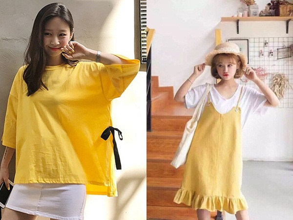 Màu vàng mù tạt không quá chói nhưng cũng không quá đằm; thế nên, khi mặc bạn không sợ bị tối da