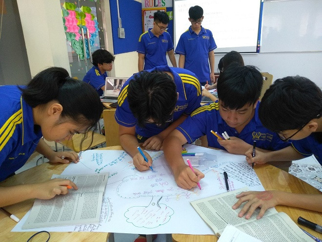 Học sinh học tập chủ động, tìm kiếm tư liệu, trình bày ý tưởng, chính kiến độc đáo.