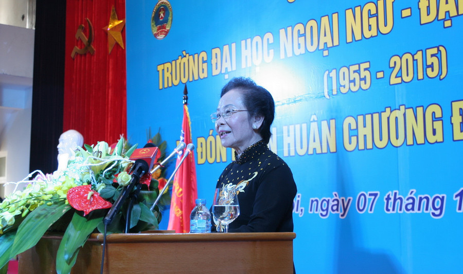 Phó Chủ tịch nước Nguyễn Thị Doan phát biểu tại buổi lễ