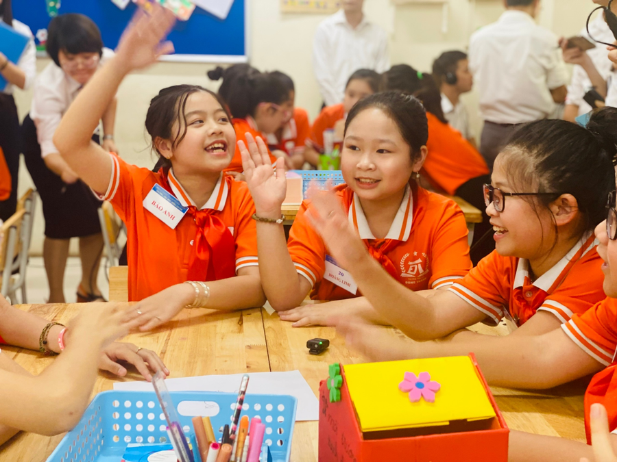 Học sinh học tập nhóm và tham gia phát biểu xây dựng bài. Học sinh học tập nhóm và tham gia phát biểu xây dựng bài.