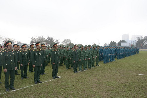 Lễ ra quân huấn luyện của Ban CHQS huyện Thanh Trì.