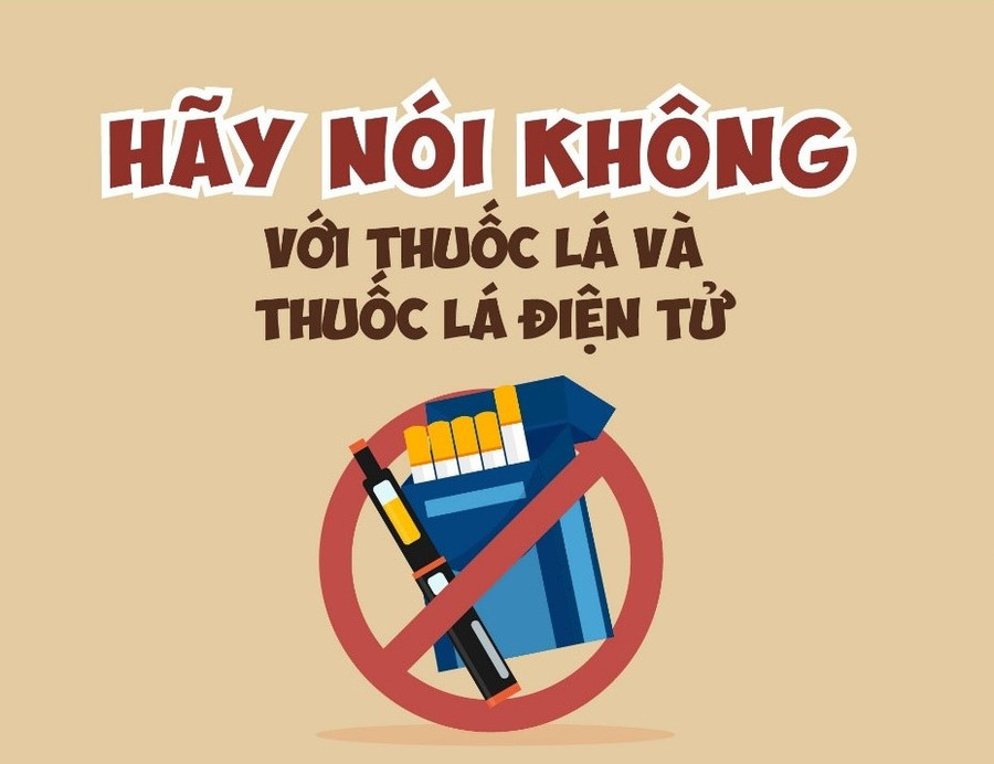 Poster tuyên truyền phòng chống thuốc lá và thuốc lá điện tử. Poster tuyên truyền phòng chống thuốc lá và thuốc lá điện tử.