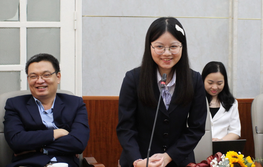 Nguyễn Trần Thảo Nguyên – thành viên nữ duy nhất của đội tuyển chia sẻ cảm xúc.